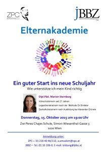 Elternakademie zum Thema „Ein guter Start in neue Schuljahr“ @ ZPC Schule - BE-Saal OG2